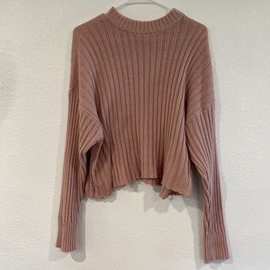 AE mock neck ribbed sweater